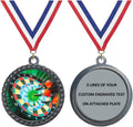 Express Medals Engraved 1 to 50 Packs Engraved Darts Silver Medal Trophy Award with Personalized Custom Text LD212-MY418