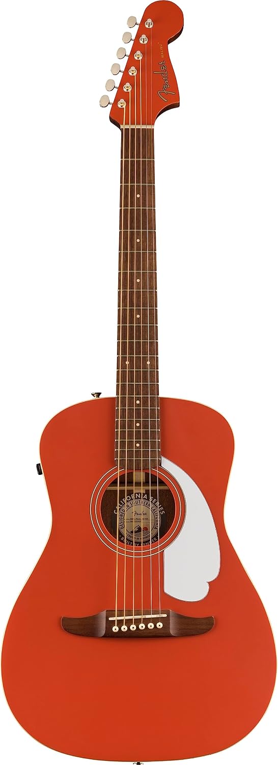 Malibu Player, Walnut Fingerboard, White Pickguard, Fiesta Red