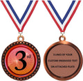 Express Medals Engraved 1 to 50 Packs Engraved 3rd Place Bronze Medal Trophy Award with Personalized Custom Text LD212-EG303