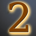 Illuminated LED House Numbers 20', Stainless Steel Backlit LED Illuminated Home Address Numbers, Large Modern Lighted House Numbers For Outside, Brown, Warm Light,2
