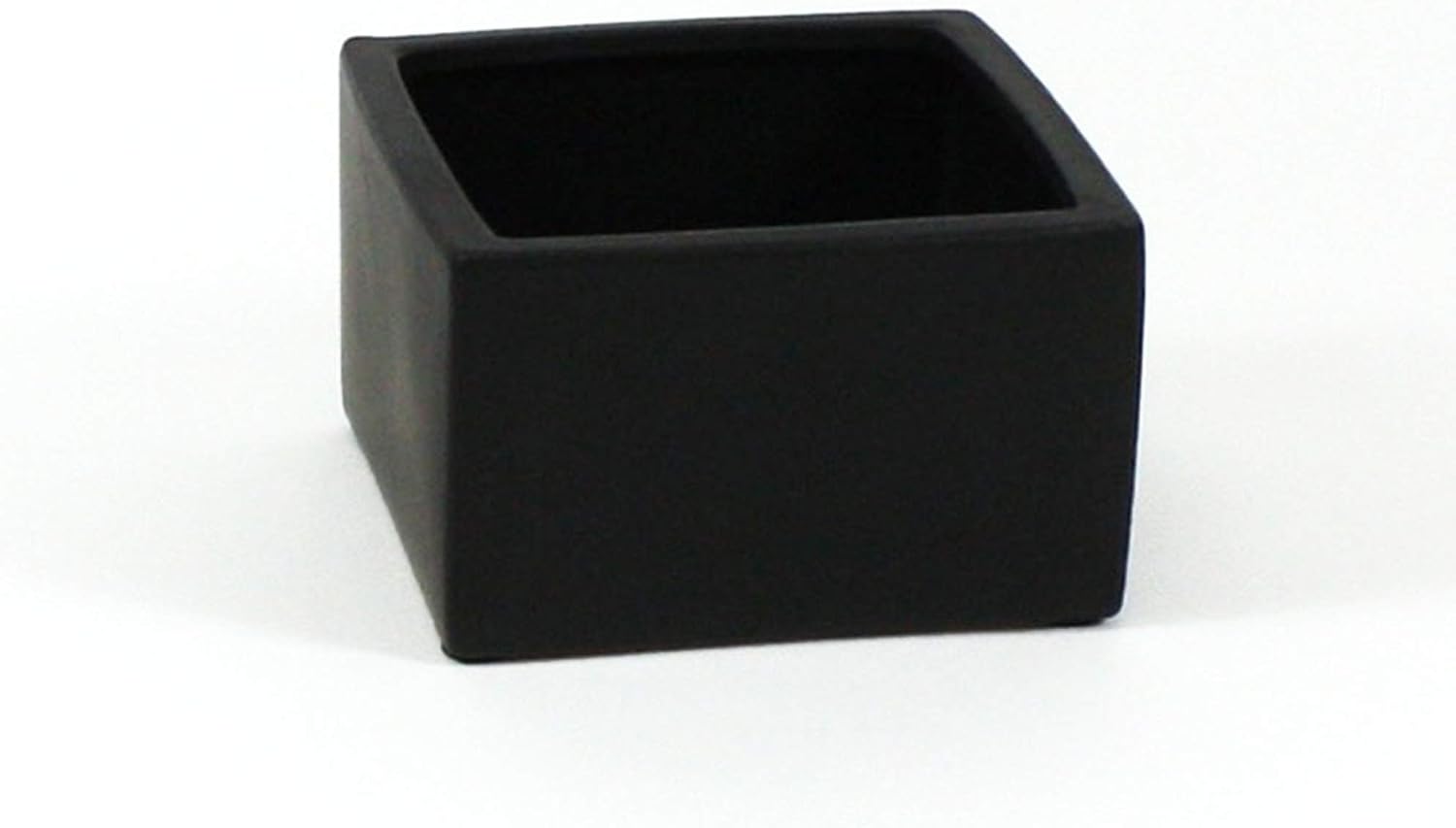 WGV Block Ceramic Vase Bulk, Width 6', Height 4', Elegant Morden Short Square Floral Planter Terrarium Container Table Dresser for Event Accent Home Office Decor Black 12 Pieces