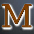 Illuminated LED House Numbers 20 Inch, Backlit LED Illuminated Address Number, Large Modern Lighted House Number For Outdoor, Metal Address Signs, Brown, White Light,M