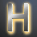 Illuminated LED House Numbers 18 Inch, Backlit LED Illuminated Address Numbers, Modern Lighted House Numbers At Night, Waterproof Large Metal Home Address Signs,H