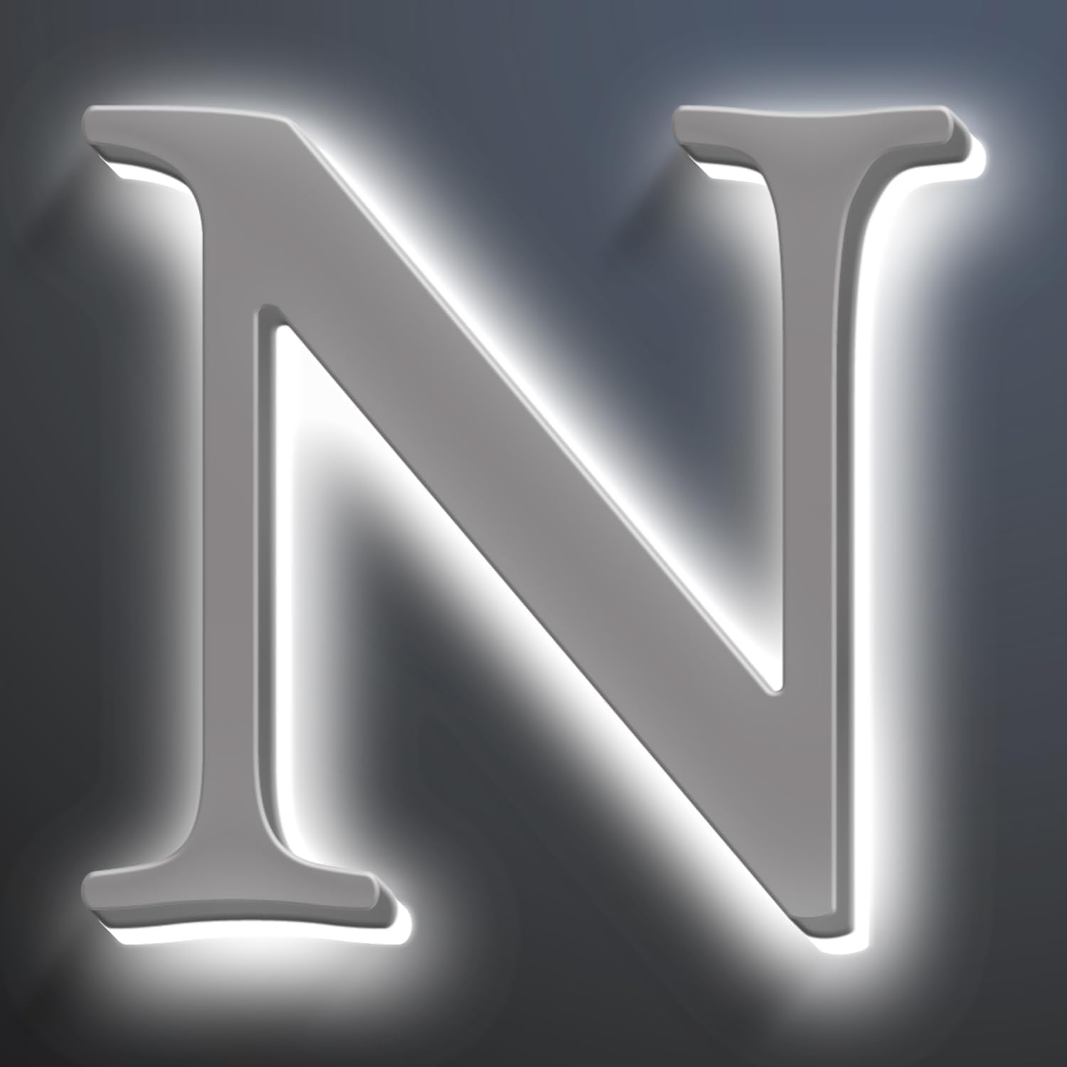 Illuminated Address Sign Enhance Your Home's Visibility, 16 Inch Backlit LED Home Address Number For Outside, Lighted Up House Numbers, Metal House Numbers,N
