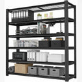 Metal Shelving Adjustable Shelves Heavy Duty Garage Storage Shelving Unit Black Steel for Office Garage Classroom Warehouse Studio 84' H x 59.5' W x 23.6' D 4200LBS 6-Tier