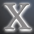 Backlit LED Address Number Get Noticed, 18 Inch Illuminated House Numbers, Lighted Up Home Address Number For Yard, Modern Metal Lighted House Number For Outside,X