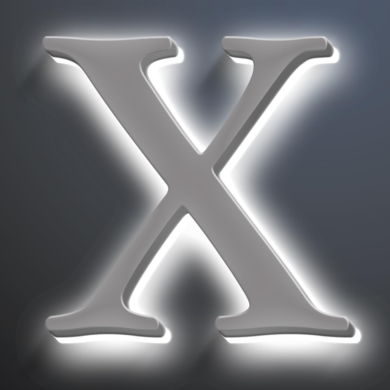 Illuminated Address Sign Enhance Your Home's Visibility, 16 Inch Backlit LED Home Address Number For Outside, Lighted Up House Numbers, Metal House Numbers,X