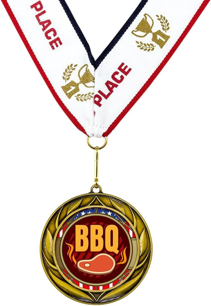All Quality Wreath Design BBQ Medal | Competition Metal Medal - 1st, 2nd, 3rd Place