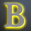 Illuminated Home Address Numbers 16 Inch, Backlit Illuminated LED House Number For Outside, Lighted Up House Address Numbers, Metal House Numbers With LED Lights,B