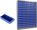 25.8''L×8.66''W×35.4''H Nut and Bolt Organizer 75 Slots, Bolt Organizer, Alloy Steel Parts Organizer with Abs Material Drawer, Bolt Bin with Label Stickers for Tool Hardware Storage (75)