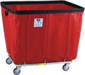R&B Wire Products, Inc., 12 Bushel Vinyl Basket Truck with Steel Base, Red, Capacity 600 lb, Capacity Volume 15 ft³, Color Red, Model# 412SOC/RD