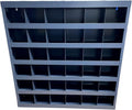 M&M Fasteners Cold Rolled Steel Powder Coated 36 Compartment Pigeon Hole Bin, Bolt Bin 23-3/4'' L x 4-3/4'' W x 23-3/4'' H, Grey