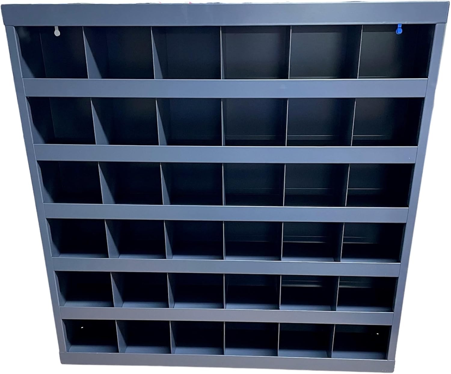 M&M Fasteners Cold Rolled Steel Powder Coated 36 Compartment Pigeon Hole Bin, Bolt Bin 23-3/4'' L x 4-3/4'' W x 23-3/4'' H, Grey