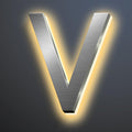 Illuminated LED House Numbers 18 Inch, Backlit LED Illuminated Address Numbers, Modern Lighted House Numbers At Night, Waterproof Large Metal Home Address Signs,V