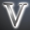 Backlit LED Illuminated Home Address Numbers 16', Large Modern Stainless Steel Illuminated House Numbers For Outside, Lighted Address Signs For A Stylish Look,V