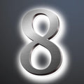 Backlit LED Illuminated Home Address Numbers 16', Large Modern Stainless Steel Illuminated House Numbers For Outside, Lighted Address Signs For A Stylish Look,8