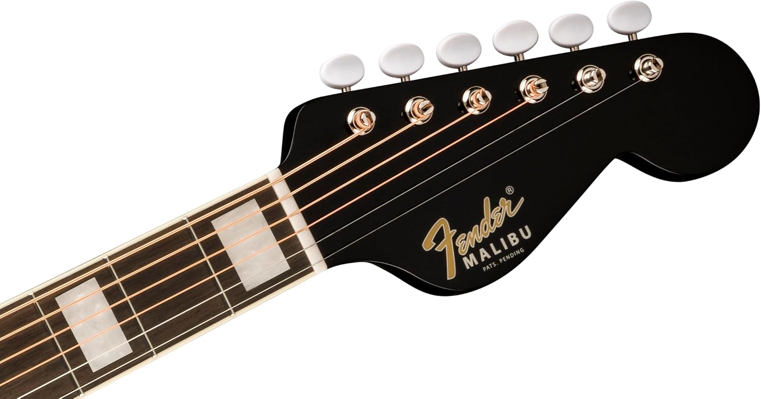 Malibu Vintage, Ovangkol Fingerboard, Gold Pickguard, Black