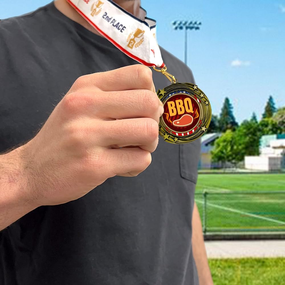 All Quality Stars Design BBQ Medal | Competition Metal Medal - 1st, 2nd, 3rd Place