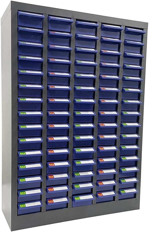 Parts Cabinet Bolt and Nut Tool Storage 75 Drawers Bolt Bin Hardware Organizer with Dividers and Labels