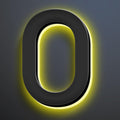 16 Inch Backlit LED Illuminated Address Signs For House Hand-polished Address Numbers For House Modern Large Lighted Metal House Numbers For Outside,O