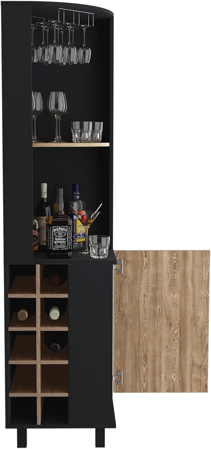 71' Freestanding Storage Cabinet, Kitchen Storage Bakers Rack with Wine Cubbies, Utility Food Cupboard with Stemware Racks for Dining, Multi