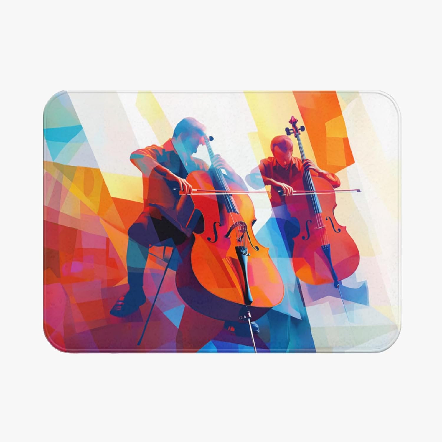 Guitar Rugs for Music Room - Guitar Rug, 6 ft x 8 ft, Abstract Colorful Musical Area, Multicolor, Washable & Non Slip & Soft Large Guitar Home Decor Gifts