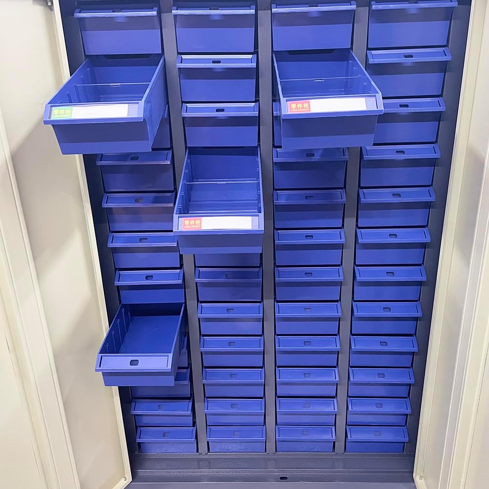 TECHTONGDA Bolt and Nut Tool Storage Cabinet 48 Drawers Parts Cabinet Contains Assortment KIT Part Cabinet Organization Shelves with Lock and Door