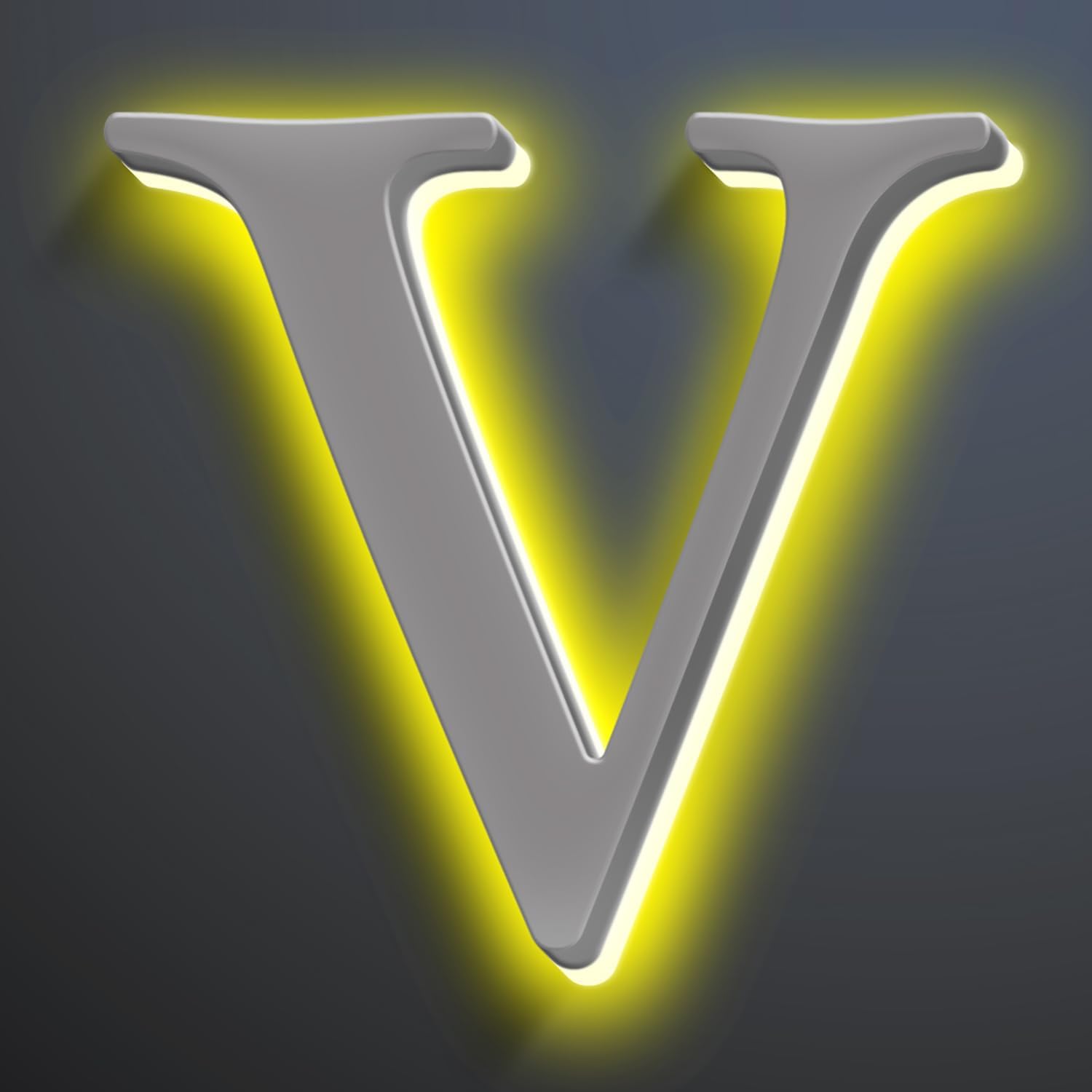 Illuminated House Number For Outside 20 Inch, Backlit LED House Number Signs Enhance Your Home's Elegance, Lighted Address Numbers, Metal House Numbers With Lights,V