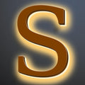 Illuminated LED House Numbers, Large Address Numbers 18', Backlit LED Illuminated Home Address Number, Modern Lighted House Numbers, Waterproof, Brown, Warm Light,S