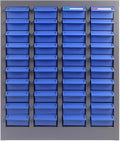 40 Drawer Parts Cabinet, ABS Material Nut and Bolt Organizer, Bolt Bins Organizer for Shop with Shelf and Label, Bolt Bins for Storing Sample, Metals and Electronic Element, Blue