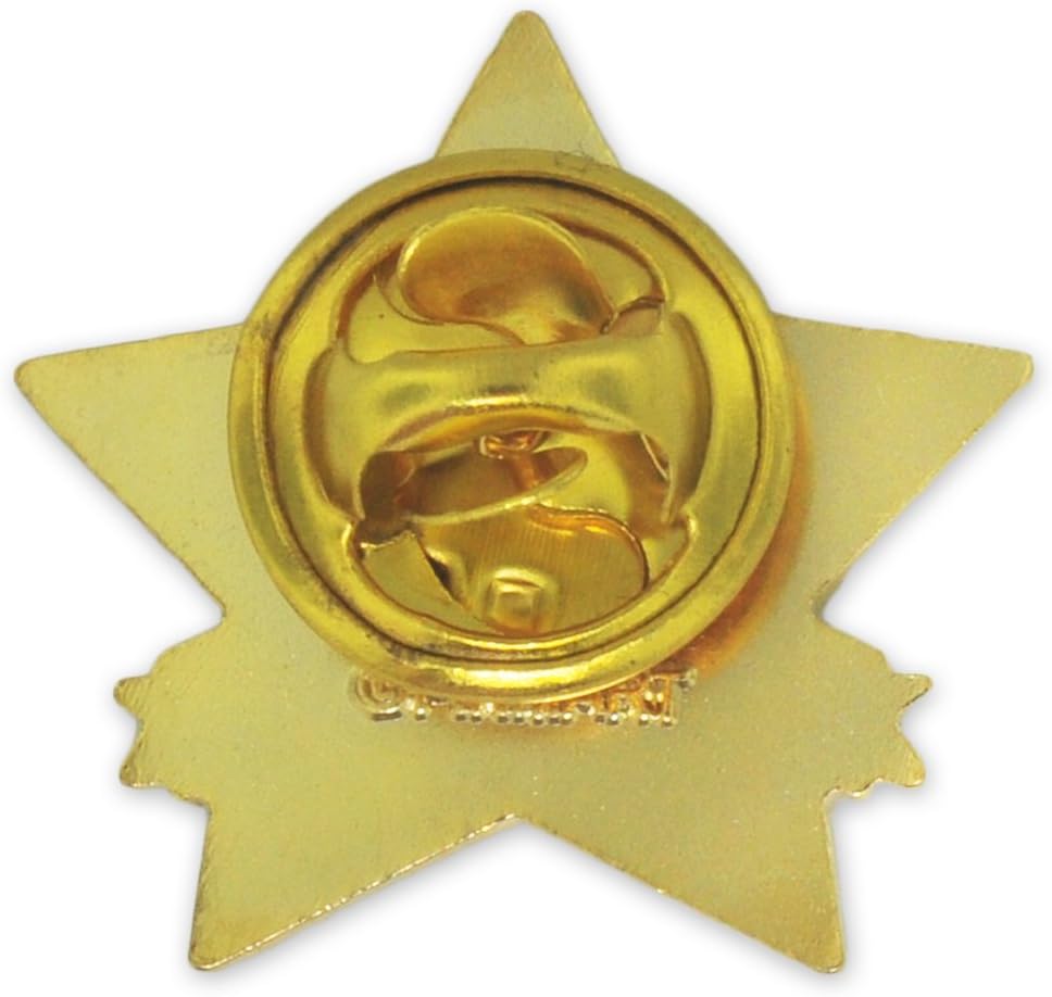 PinMart Year Service Award STAR Lapel Pin – Gold Color Plated- & Silver-Plated Metal Workplace Reward Pin – 1-30, 35, 40, 45 & 50 Years of Service Star Pins for Long Standing Employees or Volunteers
