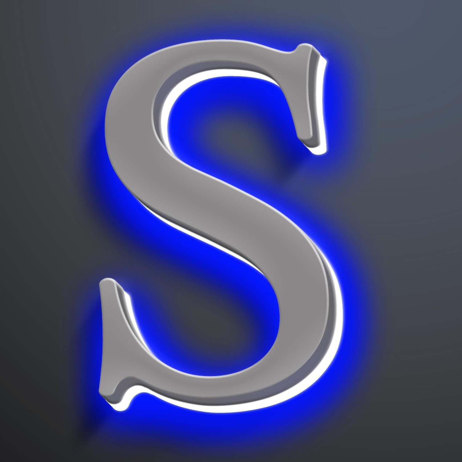 Backlit LED Illuminated Home Address Numbers 16 Inch, Stainless Steel Hand-Polished For House Address Signs, Large Lighted House Numbers, Modern Address Numbers,S