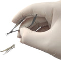 RWD VANNAS Micro Scissors, 3.2' Curved Tapered Tip, Extra Sharp Spring Action Squeeze Scissors for Stitch Cutting, Embroidery, ENT, Eye, Skin, Dental, and Veterinary Surgery (8cm) - S11002-08