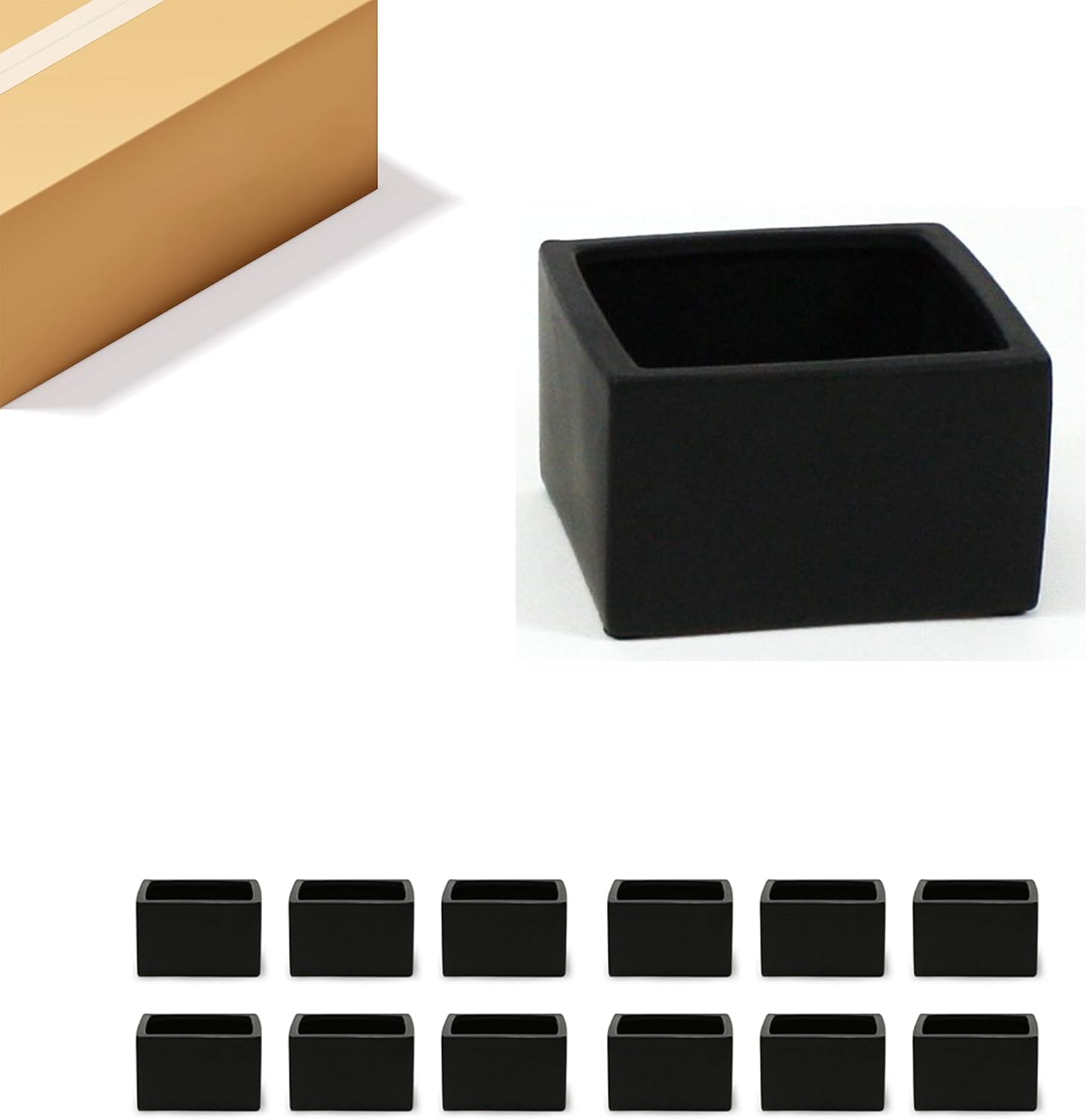 WGV Block Ceramic Vase Bulk, Width 6', Height 4', Elegant Morden Short Square Floral Planter Terrarium Container Table Dresser for Event Accent Home Office Decor Black 12 Pieces