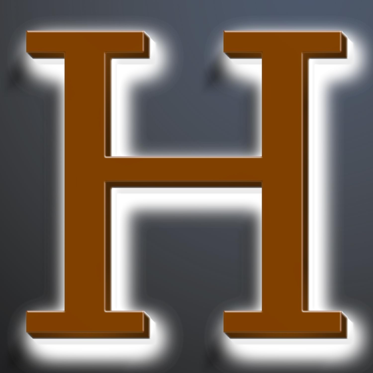 Illuminated LED House Numbers 20 Inch, Backlit LED Illuminated Address Number, Large Modern Lighted House Number For Outdoor, Metal Address Signs, Brown, White Light,H