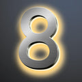Illuminated LED House Numbers 18 Inch, Backlit LED Illuminated Address Numbers, Modern Lighted House Numbers At Night, Waterproof Large Metal Home Address Signs,8