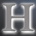 Backlit LED Address Number Get Noticed, 18 Inch Illuminated House Numbers, Lighted Up Home Address Number For Yard, Modern Metal Lighted House Number For Outside,H