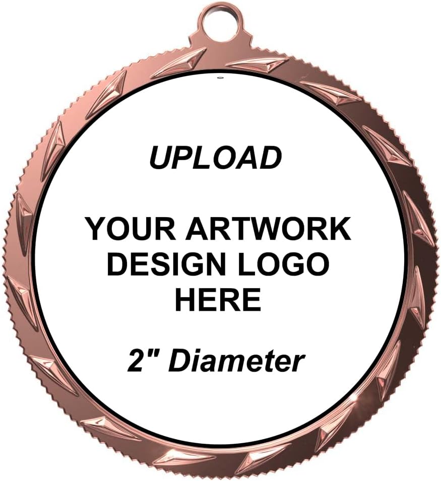 Express Medals Various Styles (Packs of 12 to 500) of Full Color Custom Logo Design Gold Silver Bronze Medals Trophy Award with Choice of Neck Ribbon Medal Trophies Gift Prize Tournament Awards
