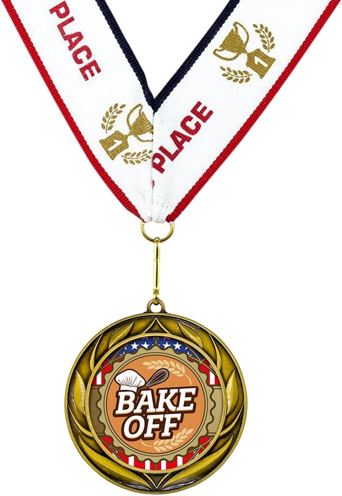 All Quality Wreath Design Bake Off Medal | Competition Metal Medal - 1st, 2nd, 3rd Place