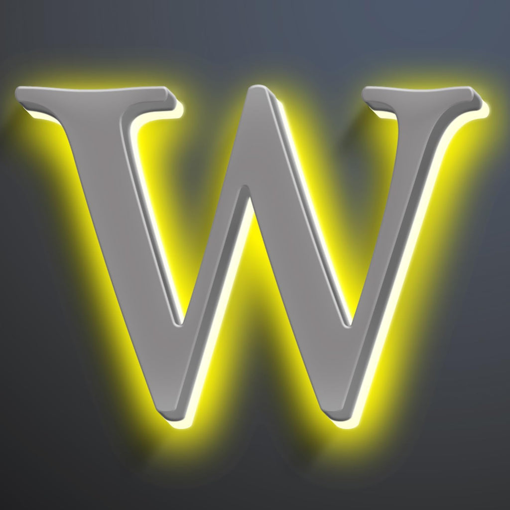Illuminated Home Address Numbers 16 Inch, Backlit Illuminated LED House Number For Outside, Lighted Up House Address Numbers, Metal House Numbers With LED Lights,W