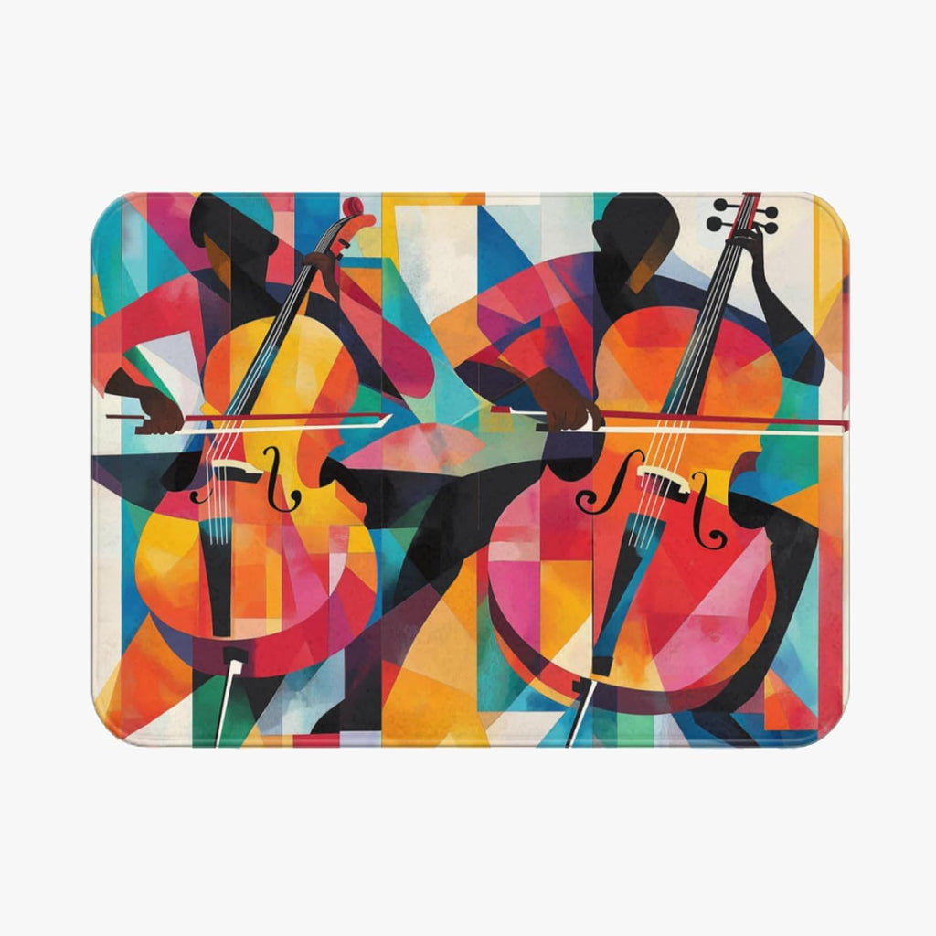 Guitar Rugs for Music Room - Guitar Rug, 6 ft x 8 ft, Abstract Colorful Musical Area, Multicolor, Washable & Non Slip & Soft Large Guitar Home Decor Gifts