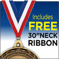 Most Improved Black Trellis Medal Silver, 2.5' Most Improved Prizes, Kids Most Improved Trophy Medal Awards Prime