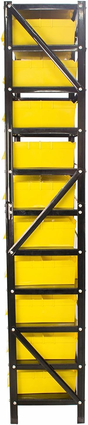TLPB60 60 Parts Bin Shelving Organize with Plastic Bins for Garage, Shop, and Home Storage