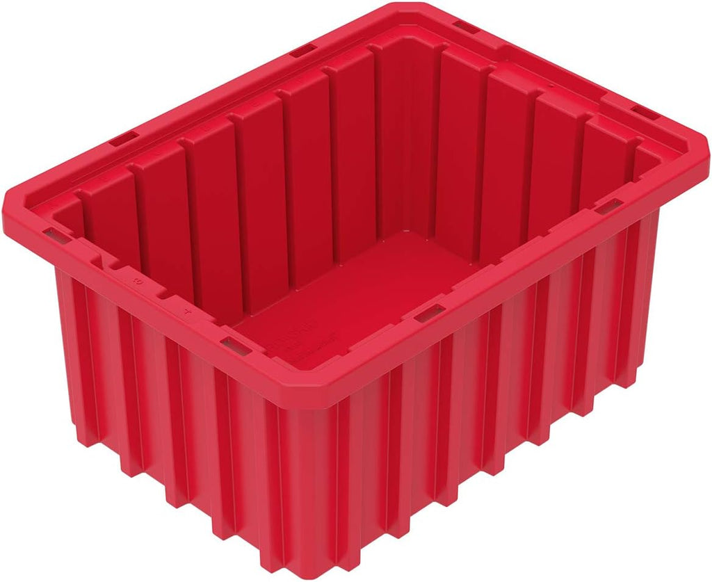Akro-Mils 33105 Akro-Grid Plastic Slotted Dividable Modu Box Stackable Grid Storage Tote Container, (10-7/8-Inch L x 8-1/4-Inch W x 5-Inch H), (20 Pack), Red