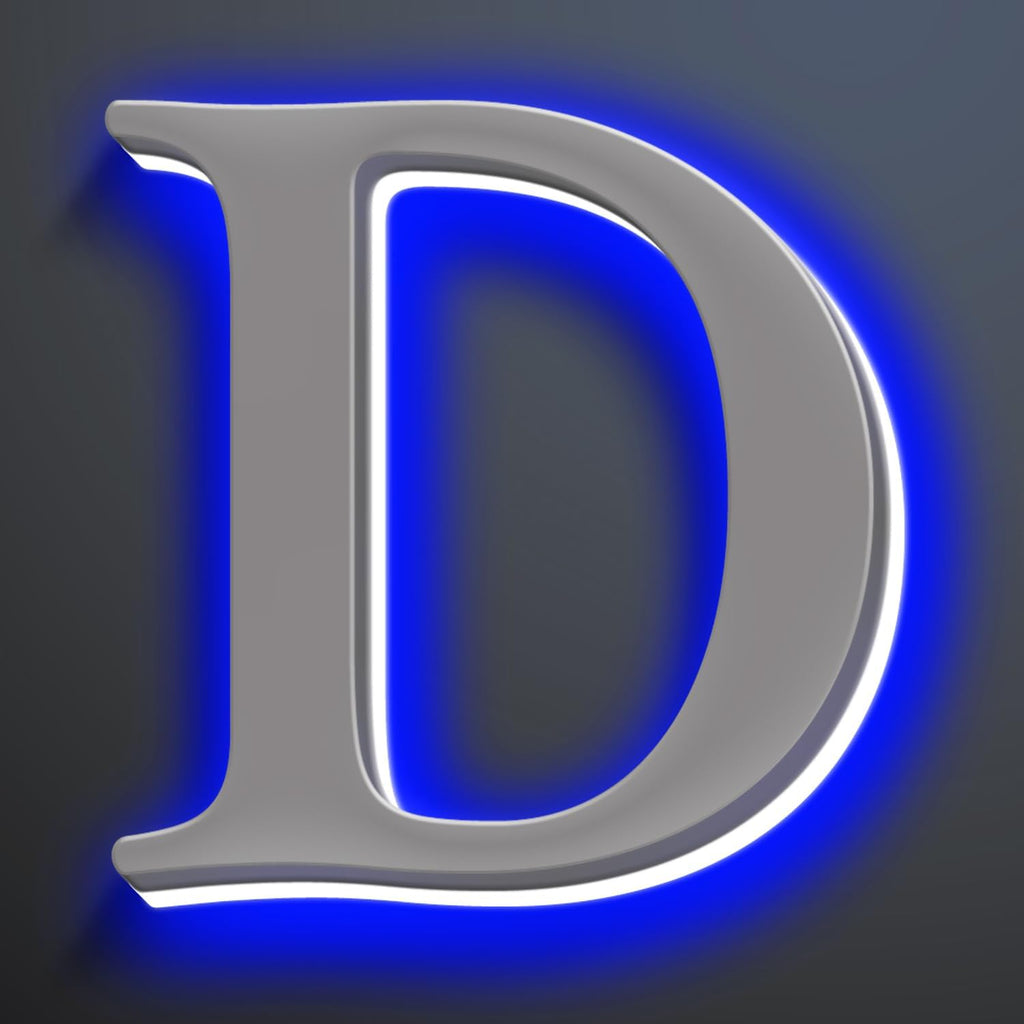 Backlit LED Illuminated Home Address Numbers 16 Inch, Stainless Steel Hand-Polished For House Address Signs, Large Lighted House Numbers, Modern Address Numbers,D