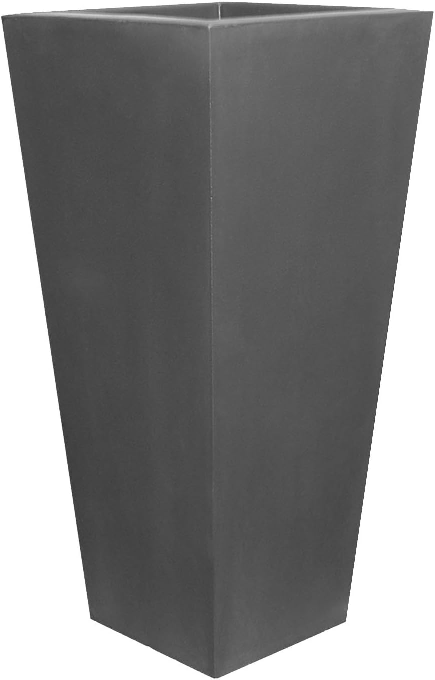 Tusco Products CTU26SL Cosmopolitan Square Garden Planter, 26-Inch, Slate