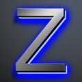 Illuminated House Numbers 18 Inch, Backlit Illuminated LED House Address Numbers For Outside, Modern Metal Lighted Address Numbers Signs, Brushed Silver, Blue Light,Z