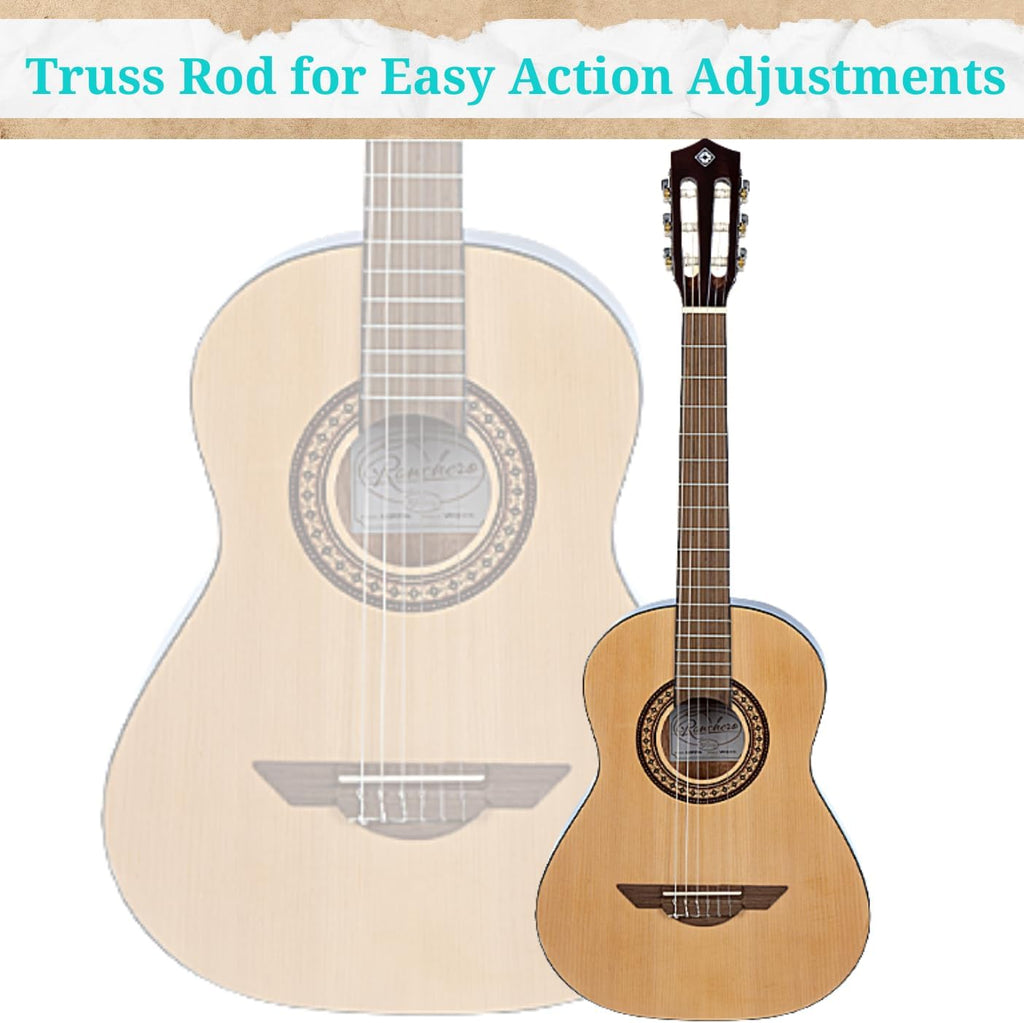 H. Jimenez 6 String Acoustic Guitar, Right, Tan (LGR75N)