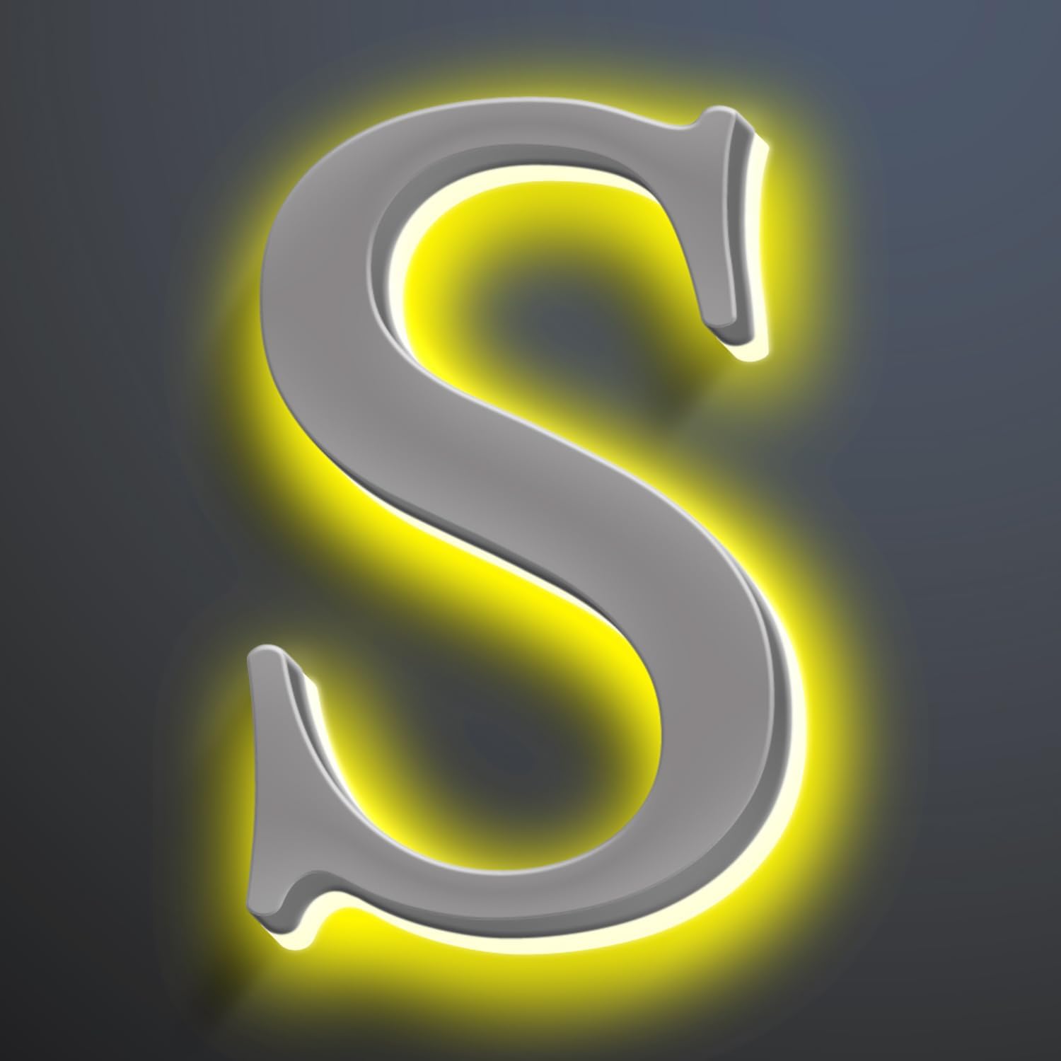 Illuminated Home Address Numbers 16 Inch, Backlit Illuminated LED House Number For Outside, Lighted Up House Address Numbers, Metal House Numbers With LED Lights,S