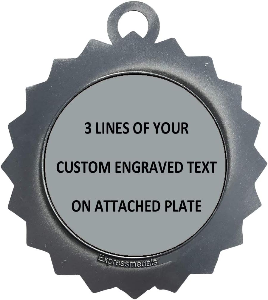 Express Medals 1 to 50 Packs Engraved Personalized Silver Football Medals Trophy Award with Neck Ribbon Medal Trophies Award Tournament Prize Gift Custom